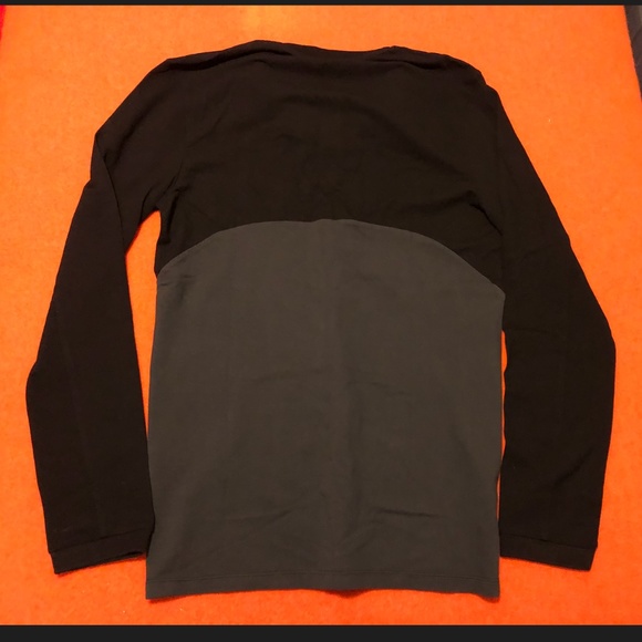 Black and gray half zip organic cotton long sleeve shirt NWT - Picture 10 of 10